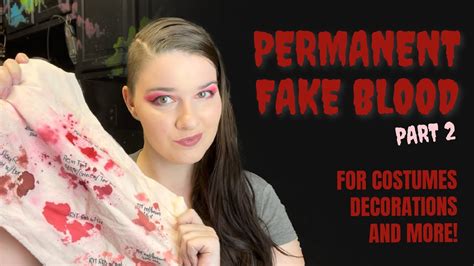 how to put fake blood on clothes|realistic blood v.